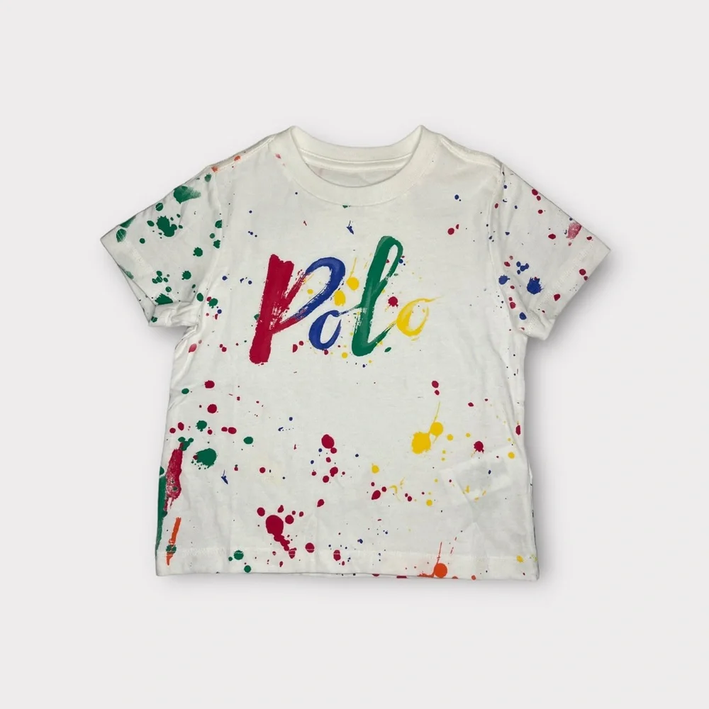Ralph Lauren Polo Colorful Paint Splatter Pattern Shirt